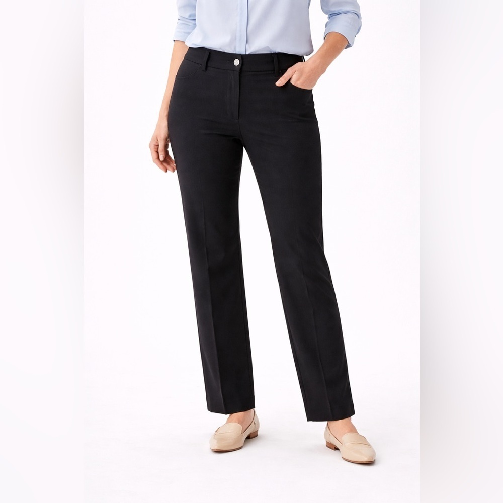 Eileen Fisher Straight Leg Business Casual Black Pants - Size Medium